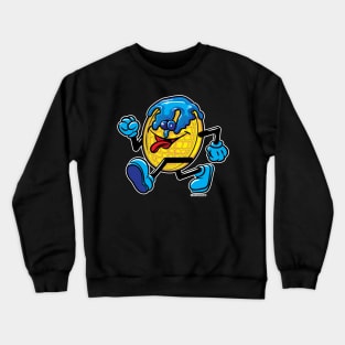 Blueberry Syrup and BlueberriesWaffle Mascot strutting Crewneck Sweatshirt